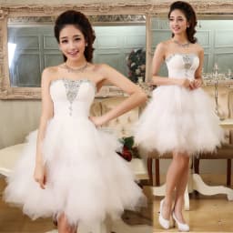 image-Party Small Dress European And American Foreign Trade Banquet Tube Top Dress Short