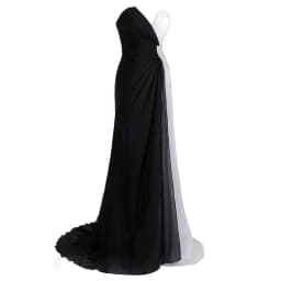 image-Evening Dress Female Banquet Black Annual Meeting Long Sexy Split Dress Temperament Host Summer