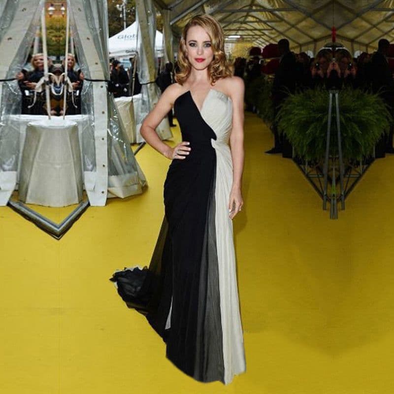 image-Evening Dress Female Banquet Black Annual Meeting Long Sexy Split Dress Temperament Host Summer