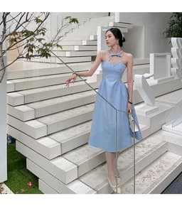 image-Diamond Halterneck Sexy Halterneck Dress Women