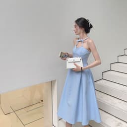 image-Diamond Halterneck Sexy Halterneck Dress Women