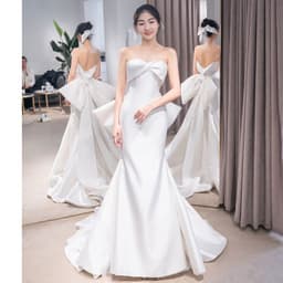 image-The New Small Trailing Temperament Trailing Simple And Thin Mermaid Wedding Dress