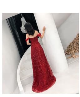 image-Lace Slim Slimming Bridal Evening Dress