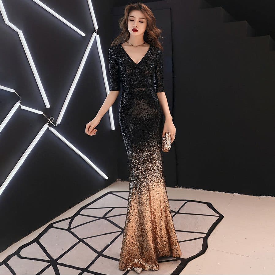 image-Sequined Annual Meeting Mermaid Dress