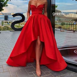 image-Ladies Evening Dress Sexy Tube Top Satin
