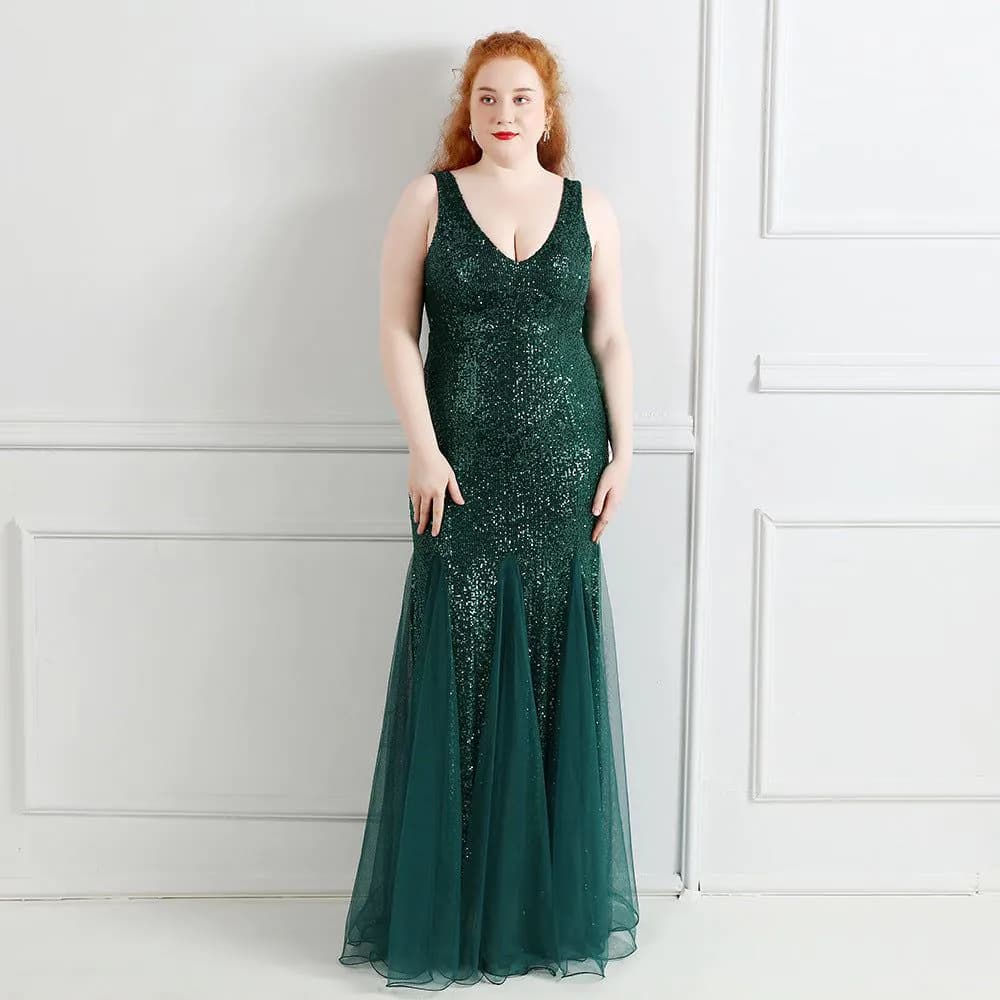 image-Fat Size Fat Beauty Costume Banquet Evening Dress