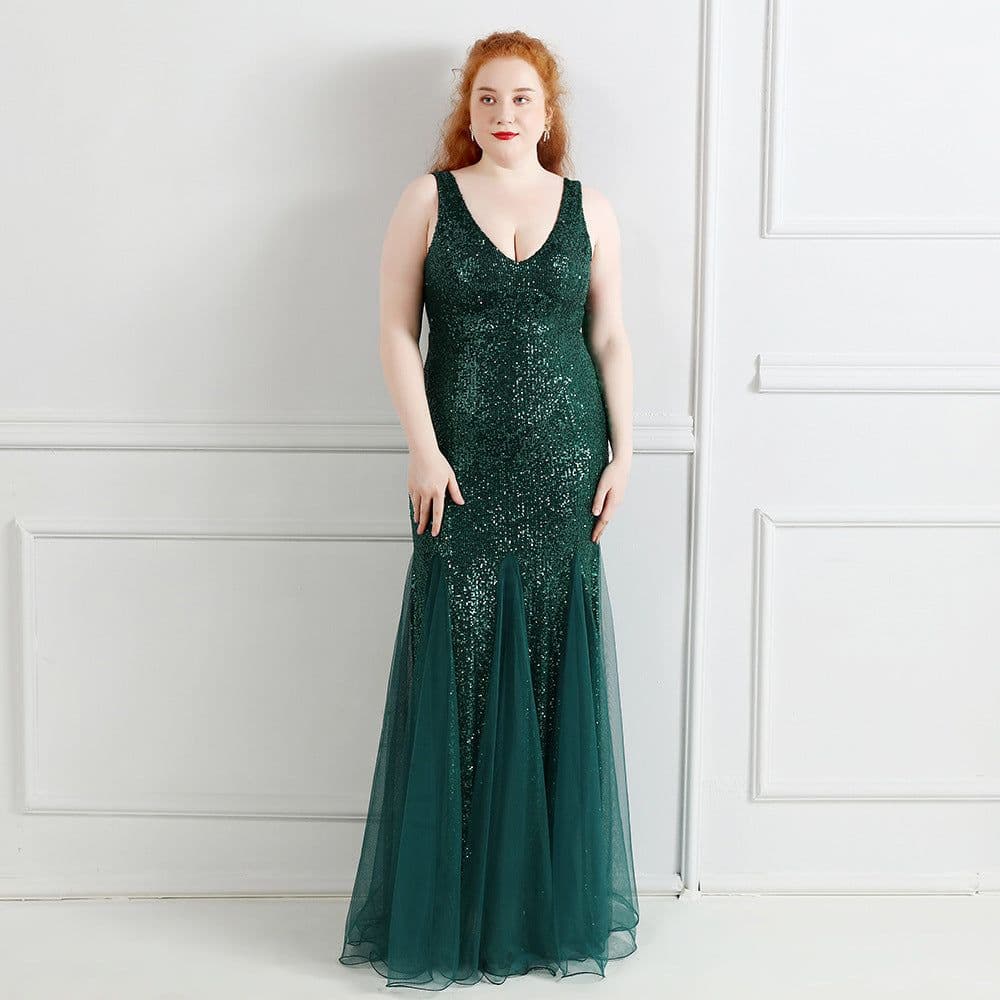 image-Fat Size Fat Beauty Costume Banquet Evening Dress