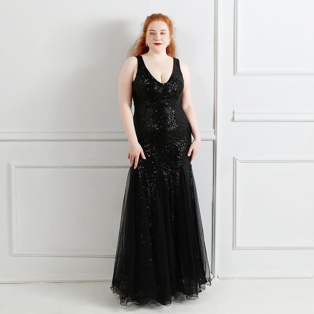 image-Fat Size Fat Beauty Costume Banquet Evening Dress