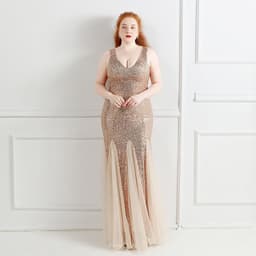 image-Fat Size Fat Beauty Costume Banquet Evening Dress