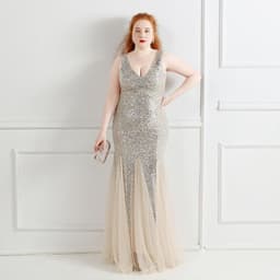 image-Fat Size Fat Beauty Costume Banquet Evening Dress