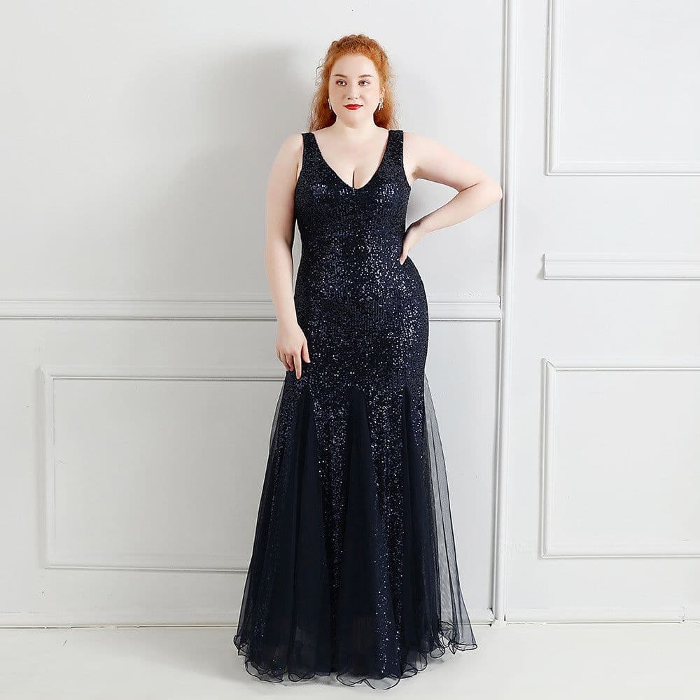 image-Fat Size Fat Beauty Costume Banquet Evening Dress