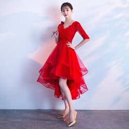 image-Banquet Elegant Long Black Ladies Annual Meeting Dress
