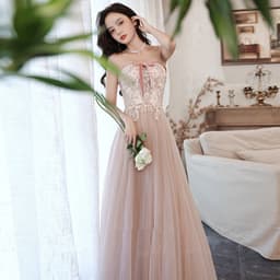 image-Elegant Tube Lace Sequined Ball Gown Pageantry Gown Prom gown
