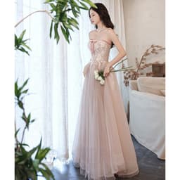 image-Elegant Tube Lace Sequined Ball Gown Pageantry Gown Prom gown