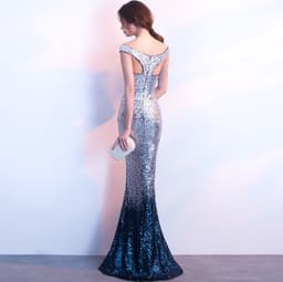 image-Long Slim Fit Fashion Host Dress Gown