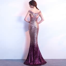 image-Long Slim Fit Fashion Host Dress Gown