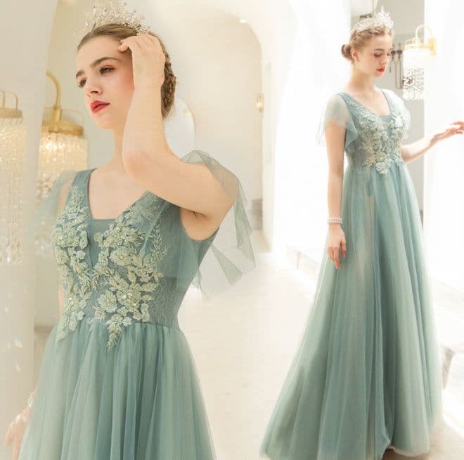 image-New Light Green Bridal Wedding Toast Dress