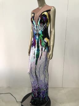 image-Sequin Evening Dress Female Singer Costume