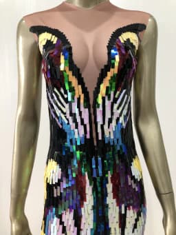 image-Sequin Evening Dress Female Singer Costume