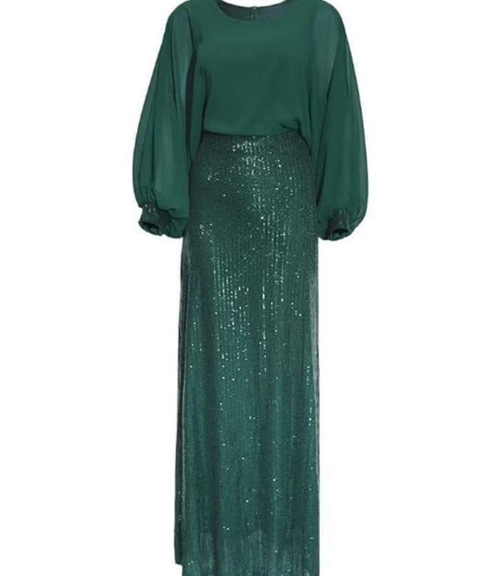 image-African Women's Beads Chiffon Party Evening Dress Big Size