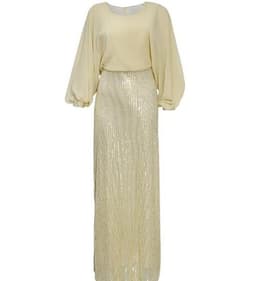image-African Women's Beads Chiffon Party Evening Dress Big Size