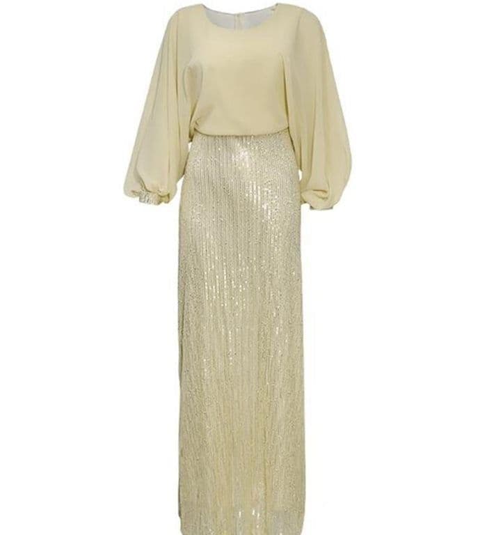 image-African Women's Beads Chiffon Party Evening Dress Big Size