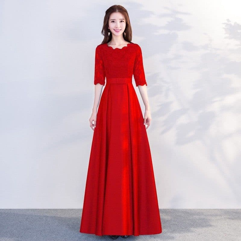image-The End Elegant Long Sleeve Thin Company Annual Meeting Black Dress Dress Long Section