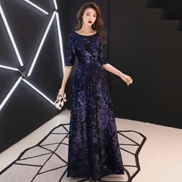 image-Mid-sleeve Dress For The Grand Annual Meeting Of The Hostess