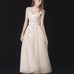 image-Bridesmaid Gauze Dress Toast Dinner Annual Meeting