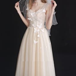 image-Bridesmaid Gauze Dress Toast Dinner Annual Meeting