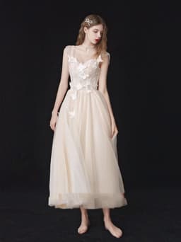 image-Bridesmaid Gauze Dress Toast Dinner Annual Meeting