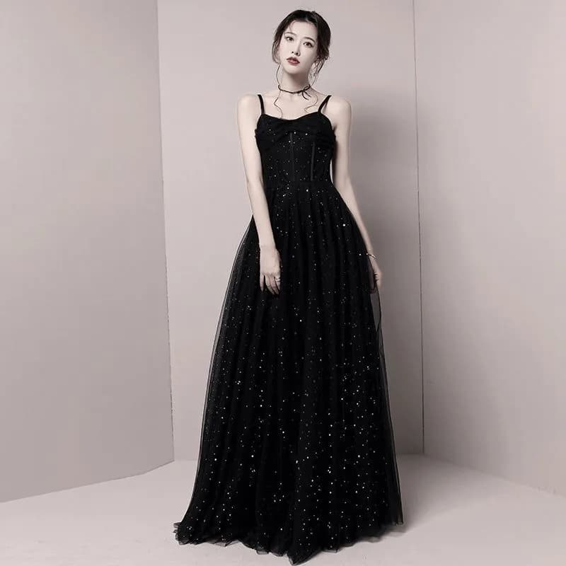 image-Long Temperament Suspender Dress Skirt Girl