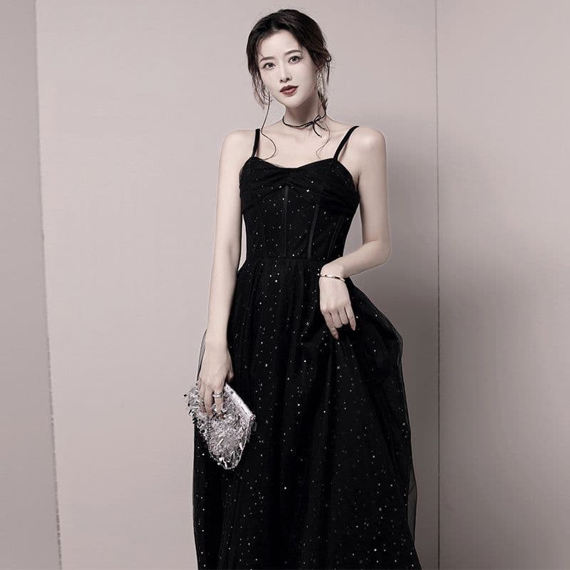 image-Long Temperament Suspender Dress Skirt Girl