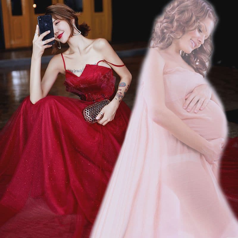 image-Can Wear Engagement Suspender Evening Dress For Women