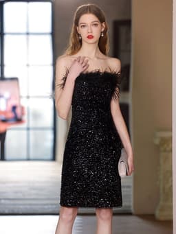 image-Off-shoulder Banquet Evening Dress Woman