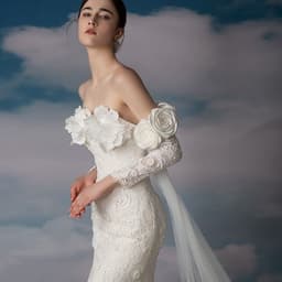 image-Off Shoulder Super Immortal Slim Fit Slim Fishtail Dress