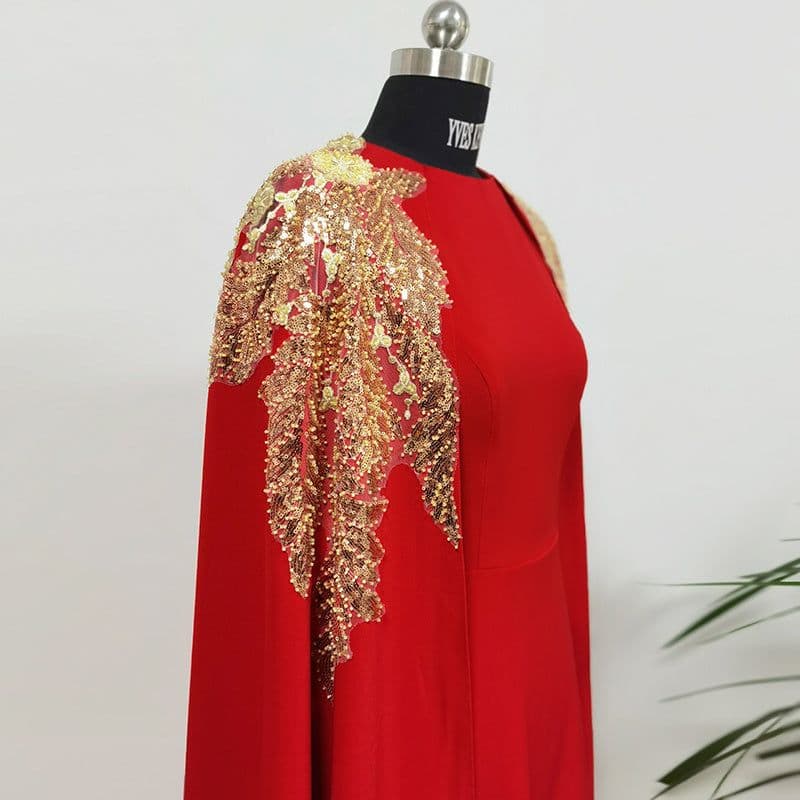 image-Covering The Tummy To Show Thin Evening Dress Skirt