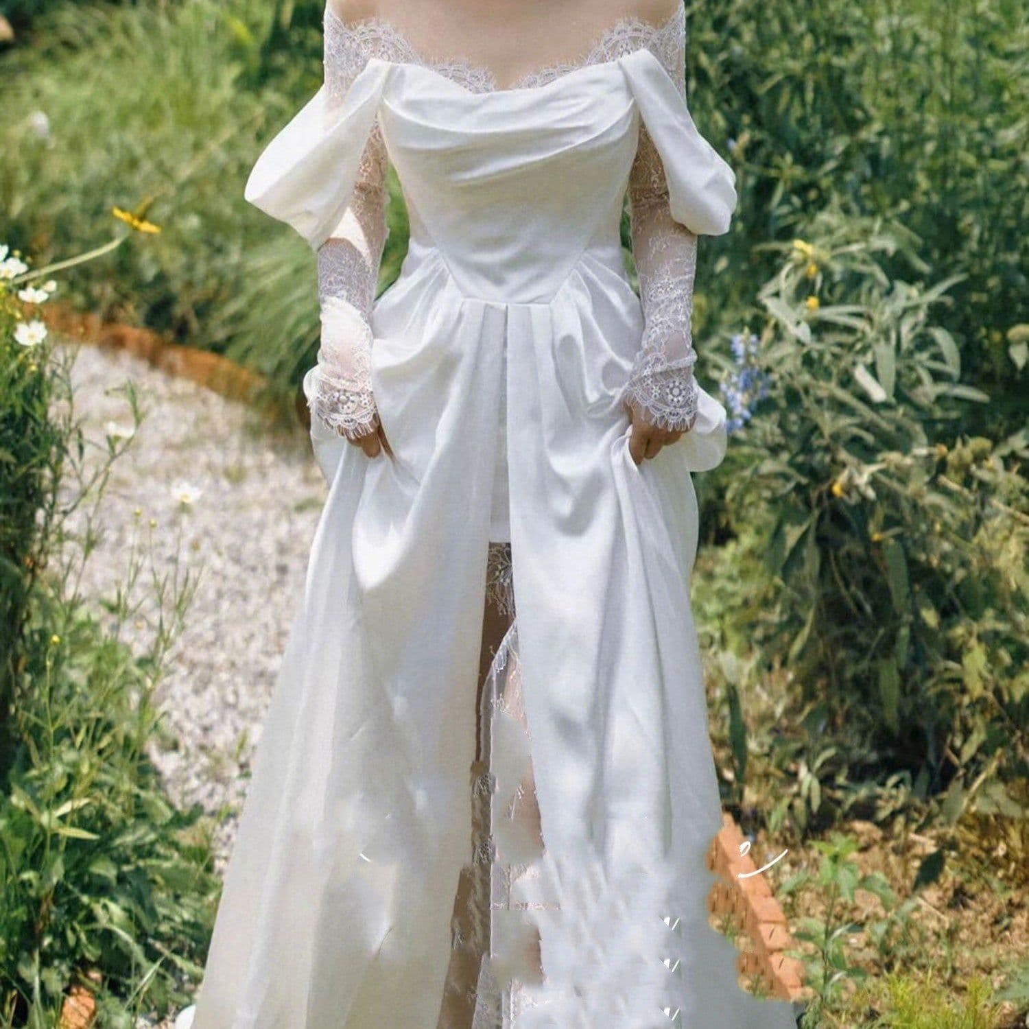 image-Gauze Dress Bride French Girl