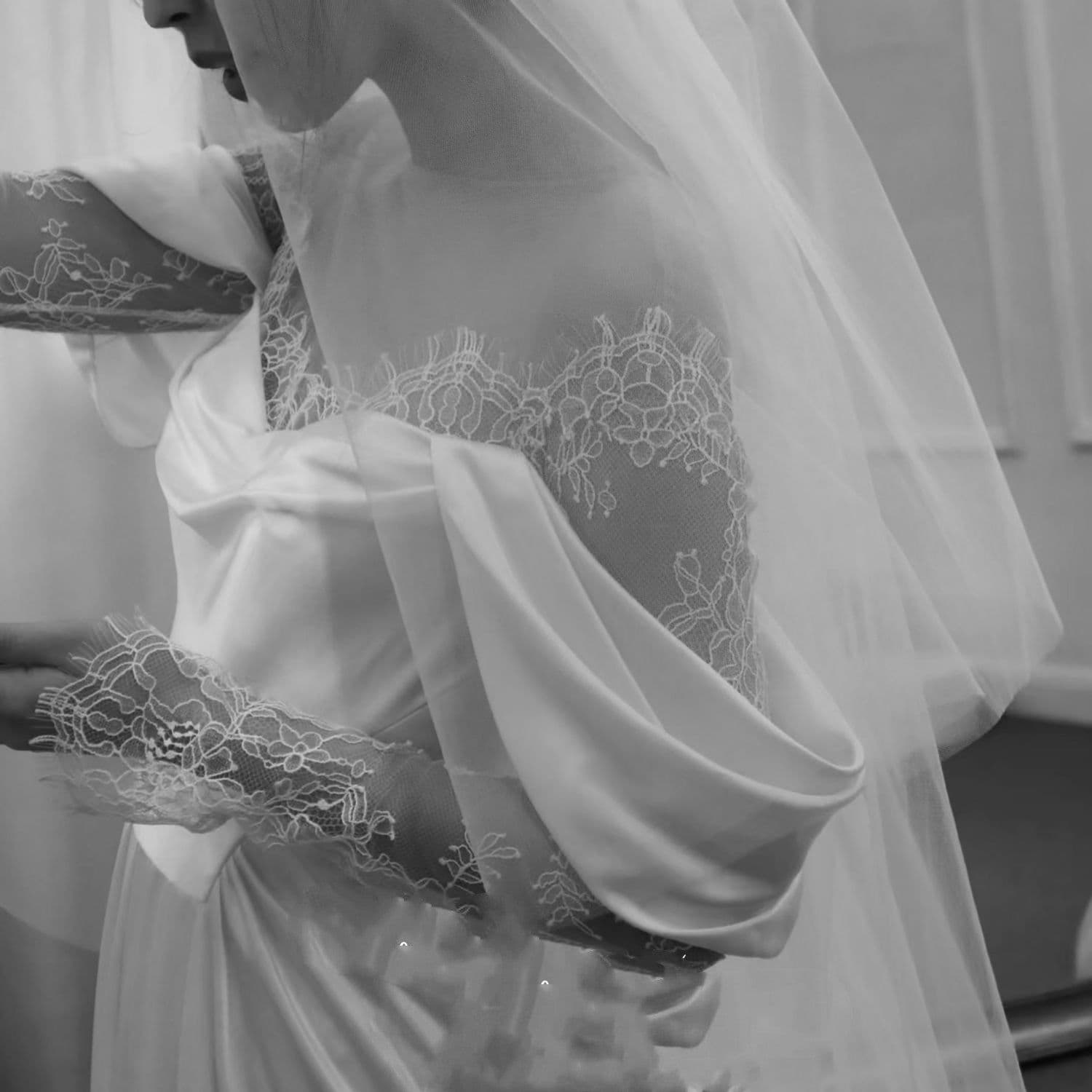image-Gauze Dress Bride French Girl