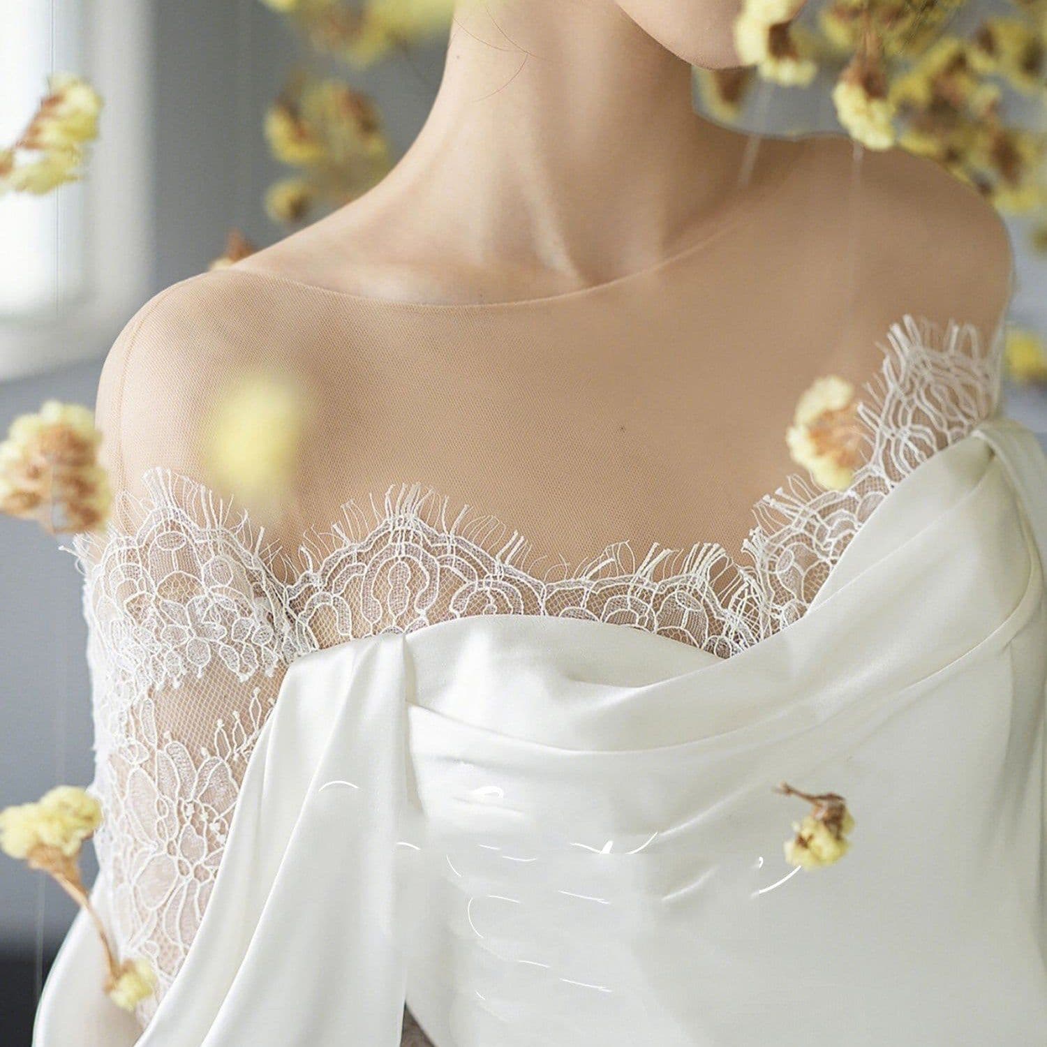 image-Gauze Dress Bride French Girl