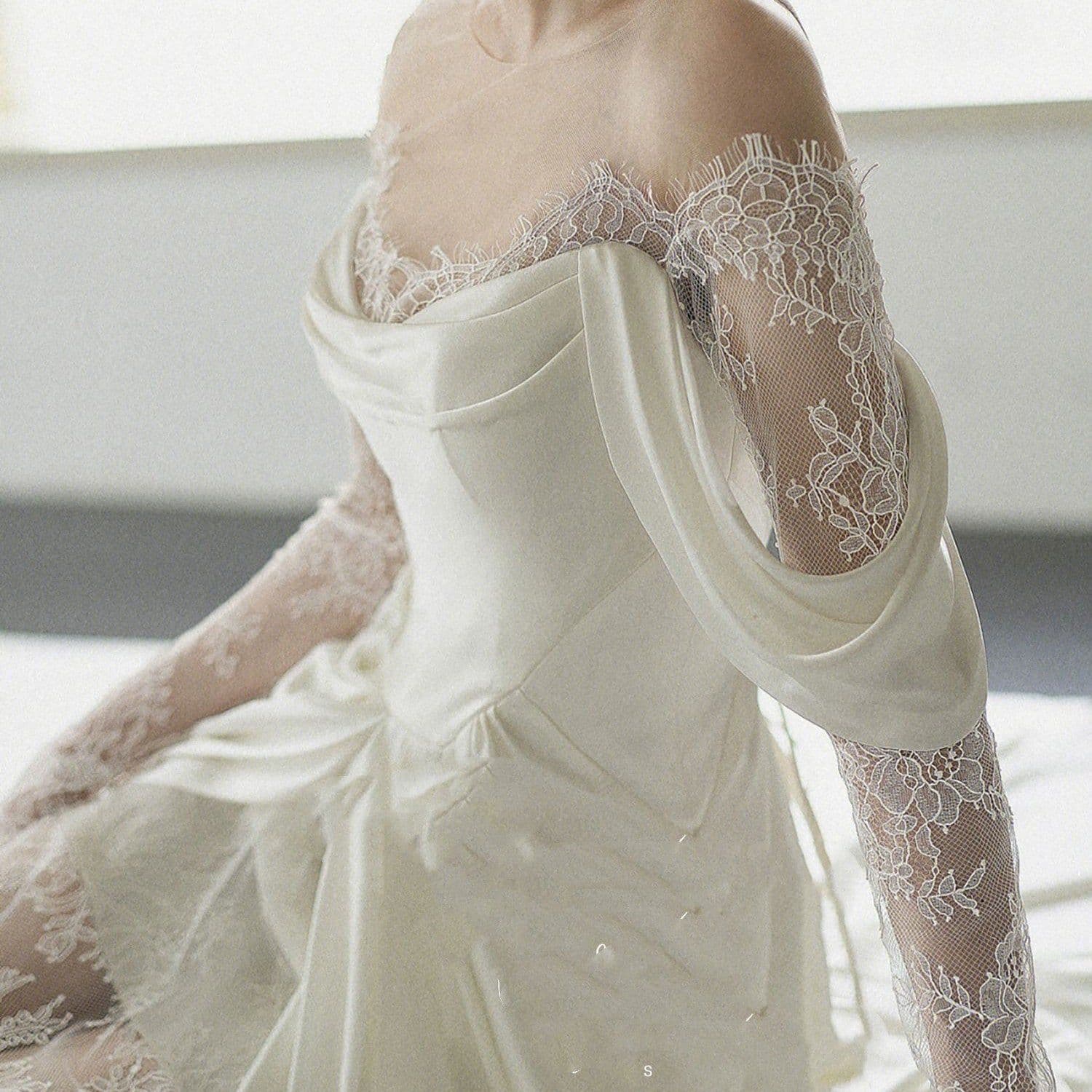 image-Gauze Dress Bride French Girl