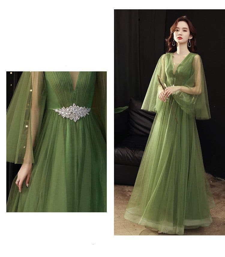 image-Green Wedding Dress Guzheng Art Examination Solo