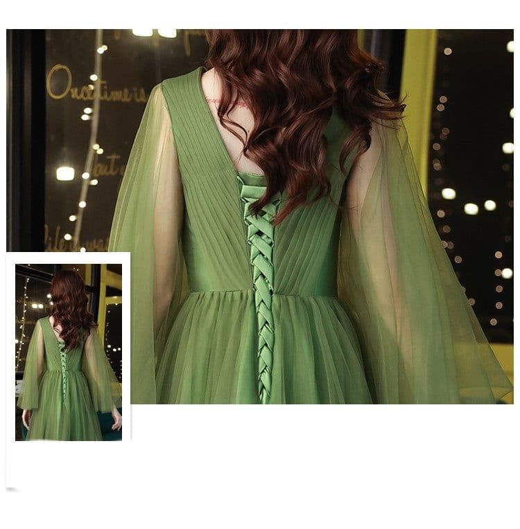 image-Green Wedding Dress Guzheng Art Examination Solo