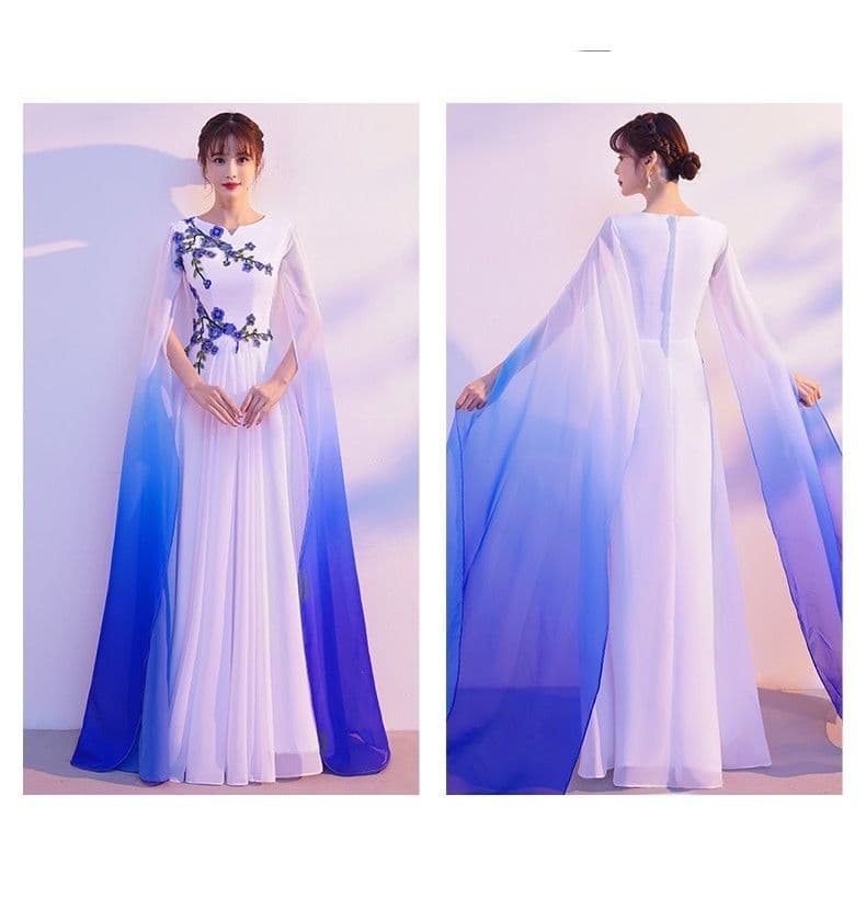 image-Choral Dress Red Song Competition Art Examination