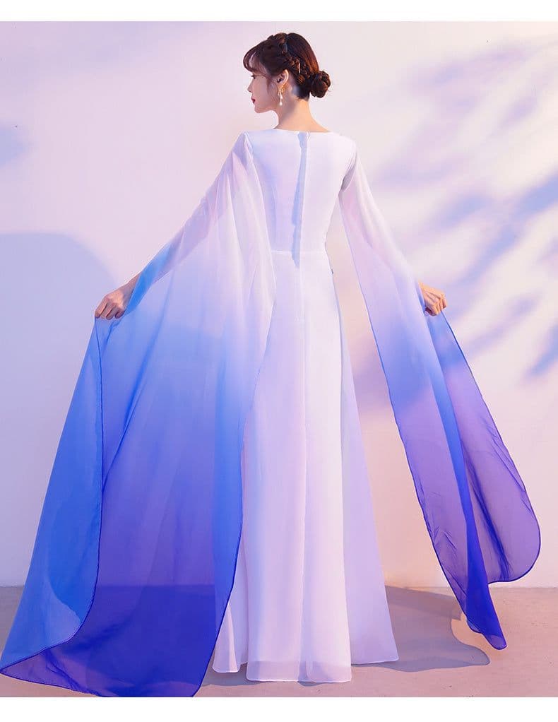 image-Choral Dress Red Song Competition Art Examination