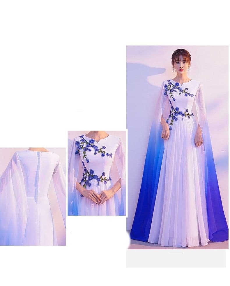 image-Choral Dress Red Song Competition Art Examination