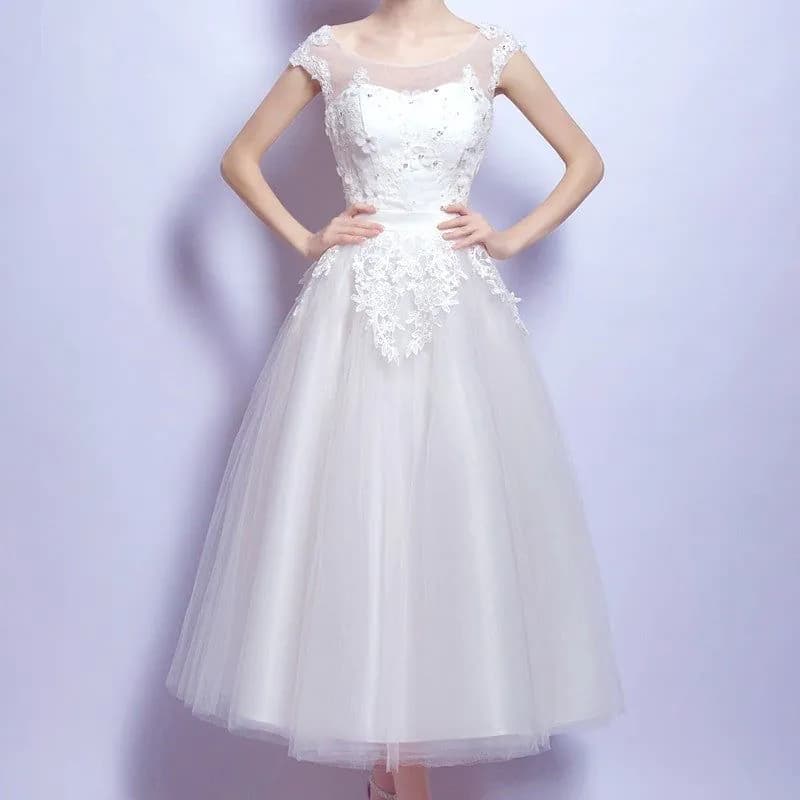 image-White Short Birthday Light Luxury Dress