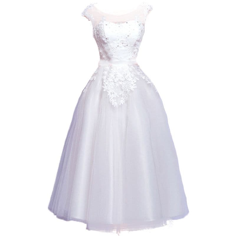 image-White Short Birthday Light Luxury Dress
