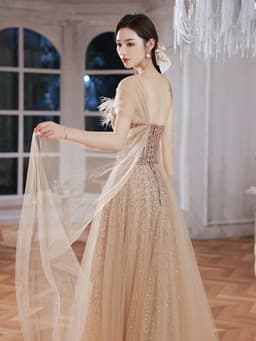 image-Annual Meeting Stage Performance Wedding Dress