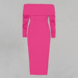 image-Slim And Wrinkled Long Gentle Style Dress
